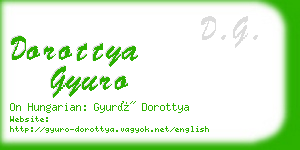 dorottya gyuro business card